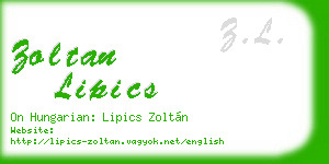 zoltan lipics business card